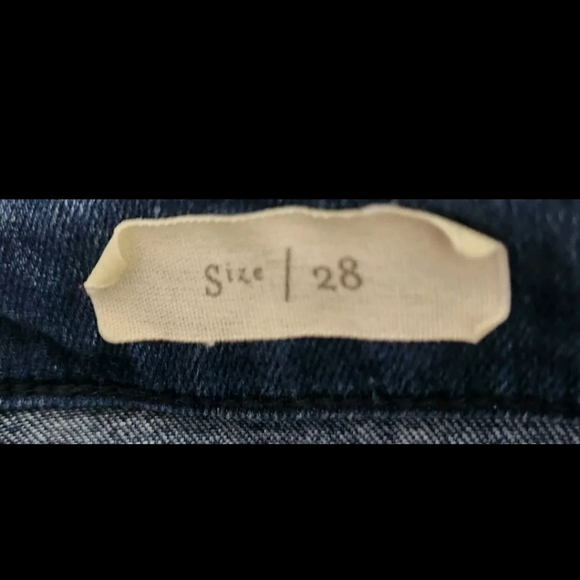 Pilcro And The Letterpress Stet Leather Trim Pockets High Rise Jeans Size 28 - Picture 9 of 10